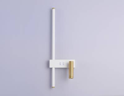 Светильник светодиодный настенный с выключателем FL5207/2 SWH/GD белый песок/золото LED 4200K 7W+5W 500*160*111.5