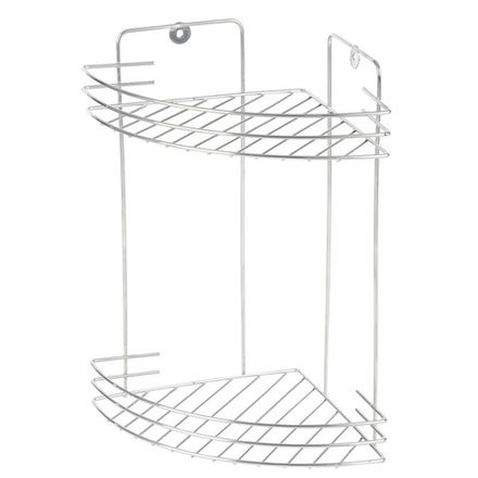 Полка угловая двухъярусная Vento 19*19*30 см хром