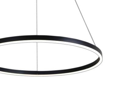 08214,19A(3000K) Подвес Тор черный d80 h150 Led 50W (3000K) 2 типа крепления