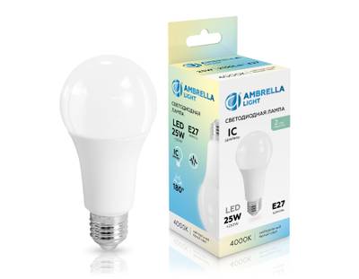 Лампа светодиодная 652504 LED A65 25W IC E27 4000K 175-265V