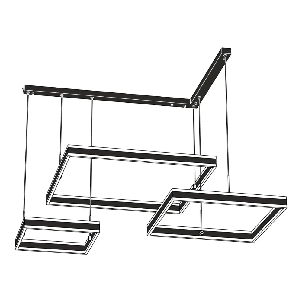 Citilux Дуэт CL719K311 LED Люстра подвесная с пультом Чёрная Citilux Дуэт CL719K311 LED Люстра подвесная с пультом Чёрная