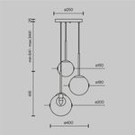 Подвесной светильник Basic form G9х3, MOD521PL-03G. TM Maytoni