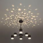 8234/6C COMFI LN25 черный, металл/акрил Люстра потолочная LED GX53 6*10W + LED-проектор 3*5W 2700К 220V VIRSAVA
