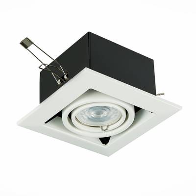 ST250.558.01 Св-к встр. Черный, Белый GU10 1*50W  IP20 L126xW126xH70 220V Без ламп