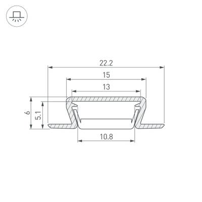 Профиль MIC-FS-2000 ANOD BLACK (Arlight, Алюминий)