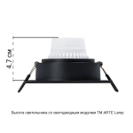 Точечный встраиваемый светильник Arte Lamp IMAI A2465PL-1BK, GU10