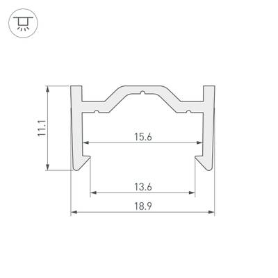 Профиль пластиковый ARH-CH15-2000-PVC (Arlight, Пластик)