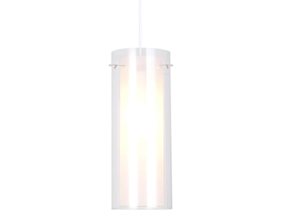 Подвесной светильник TR3672 CH/CL/FR хром/прозрачный/белый матовый E14 max 40W D110*1000