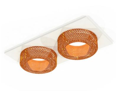 Комплект встраиваемого светильника XC7635024 SWH/CF белый песок/кофе MR16 GU5.3 (C7635, N7195)