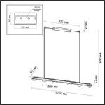 6631/64L HIGHTECH ODL24 155 металл/черный/акрил Подвесной линейный светильник IP20 LED 64W 1667Лм 3000K 220V с раздельным вкл. Верх/низ TURMAN