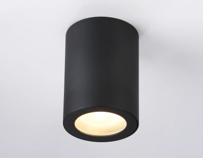 Светильник накладной TN22799 BK черный IP44 GU10 max 12W D65*90