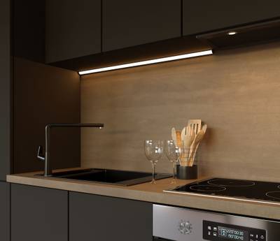 Угловой алюминиевый профиль черный/белый для светодиодной ленты LL-2-ALP008