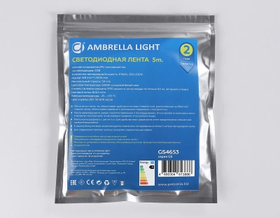 Светодиодная лента GS4653 COB 320Led/ 10W m/ 24V IP20 6500K 5m кратность резки 50mm (2 конт.)