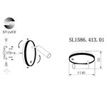 SL1586.413.01 Светильник настенный Черный LED 1*8W 3000K 624Lm Ra>80 24° IP20 L-xW155xH155 170-240V