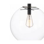 07562-25,21 Подвес Меркурий прозрачный (с черными креплениями и проводом) d25 h200 E27 1*40W