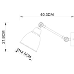 Бра Arte Lamp BRACCIO A2054AP-1AB, 1хE27