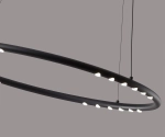 08557-60,19 Подвес диммируемый Магни черный d60 h200 Led 24W (4000K) с пультом ДУ