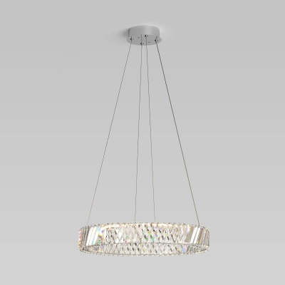 Светодиодная хрустальная люстра 101004 LED никель хрусталь Strotskis, LED