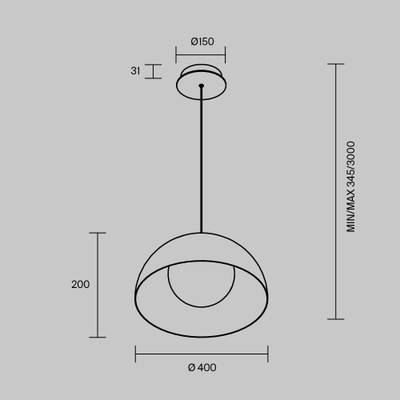 Подвесной светильник Batten 3000К 20Вт MOD472PL-L20B3K. TM Maytoni