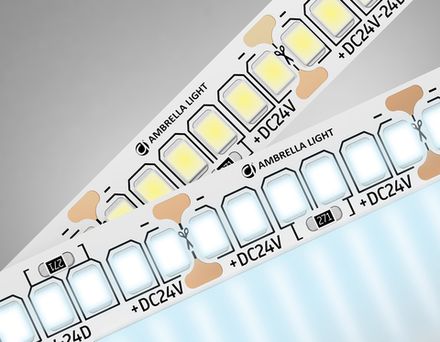 Светодиодная лента GS3503 2835 240Led /22W m/ 24V IP20 6500K/ 5000*10*1.2mm/ кратность резки 25mm (2 конт.)