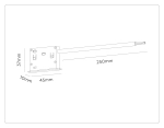Ввод питания для шинопровода Magnetic 48V 10mm GL2025 BK черный IP20 50*10*37