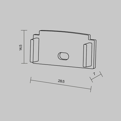 Комплект заглушек (для профиля ALM-6214SB-S-2M/ALM-6214TB-S-2M) 2 шт. ALM-6214-EC, 642008. TM Maytoni