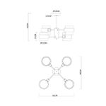 Люстра на штанге Arte Lamp CARLO A8205SP-4BK, 4хE14