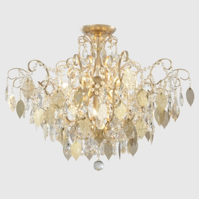 Светильник потолочный Crystal Lux ESMIRALDA PL9 GOLD 0523/109