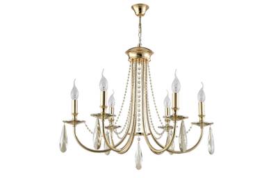 Люстра Crystal Lux VICTORIA SP6 GOLD/AMBER 3340/306