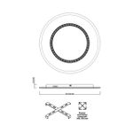 7663/44L MITRA LED SN Светильник пластик/белый LED 44Вт 3000-4000-6000K D600 IP20 пульт ДУ COSMO