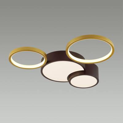 5255/64CL LEDIO LN23 000 черный, матовое золото Люстра потолочная диммир. с ДУ LED 64W 4224Лм 220V NORBERT