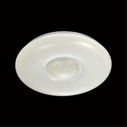 2074/DL PALE SN 069 Светильник пластик/белый/хром/прозрачный LED 48Вт 3000-6300K D410 IP43 пульт ДУ LAZANA