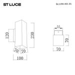 SL1194.401.01 Светильник настенный ST-Luce Черный/Бежевый GU10 1*5W 4000K