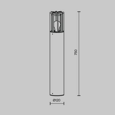 Ландшафтный светильник Barrel E27x1, IP54, O453FL-01GF. TM Maytoni