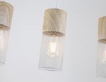 Светильник подвесной TR8499/3 WH/WD белый/дерево E27/3 max 60W 550*100*1000