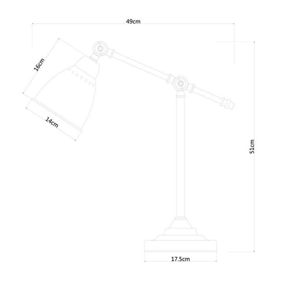 Офисная настольная лампа Arte Lamp BRACCIO A2054LT-1WH, 1хE27