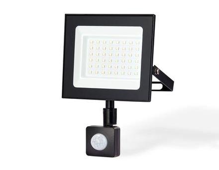 Прожектор светодиодный с датчиком движения ST8115 BK черный IP65 LED 6500K 50W 160*134*28