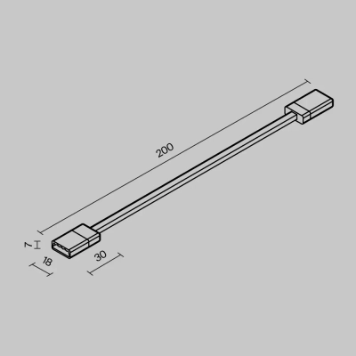 Гибкий коннектор для токоведущей ленты Exility IP черный, O-TR002-SC. TM Maytoni