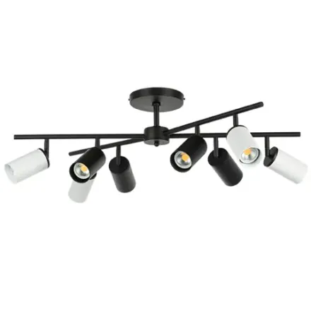 LR728364374 Люстра RULLO 8х50W GU10 ЧЕРНЫЙ/БЕЛЫЙ (571728+214437-4+214436-4)