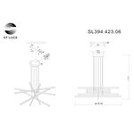 SL394.423.06 Люстра подвесная ST-Luce Черный/Белый LED 1*100W 4000K
