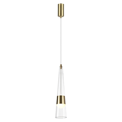 5043/12L L-VISION ODL24 435 глянц.золото/прозрачный/металл/стекло Подвес LED 12W 3000K 1334Лм LUMP
