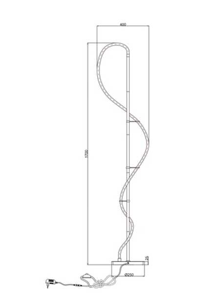 Торшер Arte Lamp KLIMT A2850PN-35BK, 1хLED