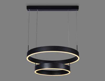 Светильник светодиодный подвесной с пультом FA6612/2 BK черный 85W D400/600*730 (ПДУ РАДИО 2.4G)