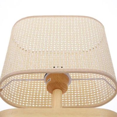 8201/1T COUNTY LN26 512 бежевый, дерево/текстиль Настольная лампа E27 1*60W 220V MADERANA