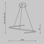 Подвесной светильник Curve 2600-3500К 31Вт, MOD242PL-L33BSK. TM Maytoni