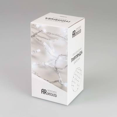 Светодиодная гирлянда ARD-EDGE-CLASSIC-2400x600-CLEAR-88LED-STD WHITE (230V, 6W) (Ardecoled, IP65)