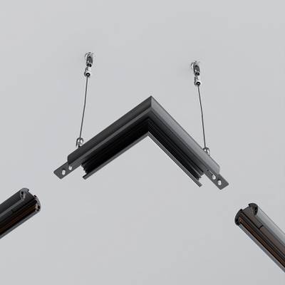 Коннектор угловой для круглого низкопрофильного шинопровода Exility, TRAM034CL-R-41B. TM Maytoni