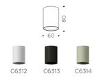 Корпус светильника накладной для насадок D60mm C6312 SWH белый песок D60*H80mm MR16 GU5.3