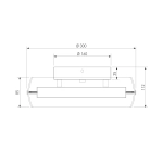 Потолочный светодиодный светильник черный 201051 LED, LED