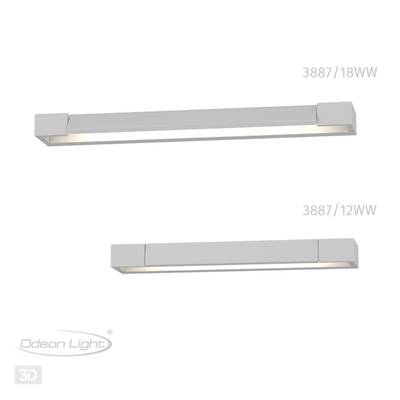3887/12WW HIGHTECH ODL20 391 бел/металл Настен.поворотн.светильник LED 4000K 12W 220V IP44 ARNO